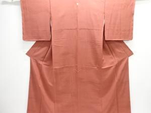 未使用品　青海波模様織り出し一つ紋色無地着物